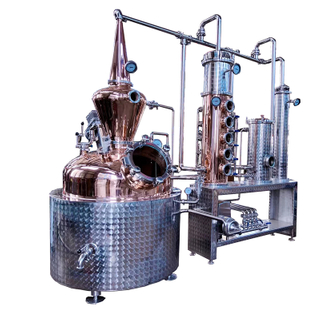 Alambique de cobre para ron, whisky, brandy, equipo de destilación multifuncional 
